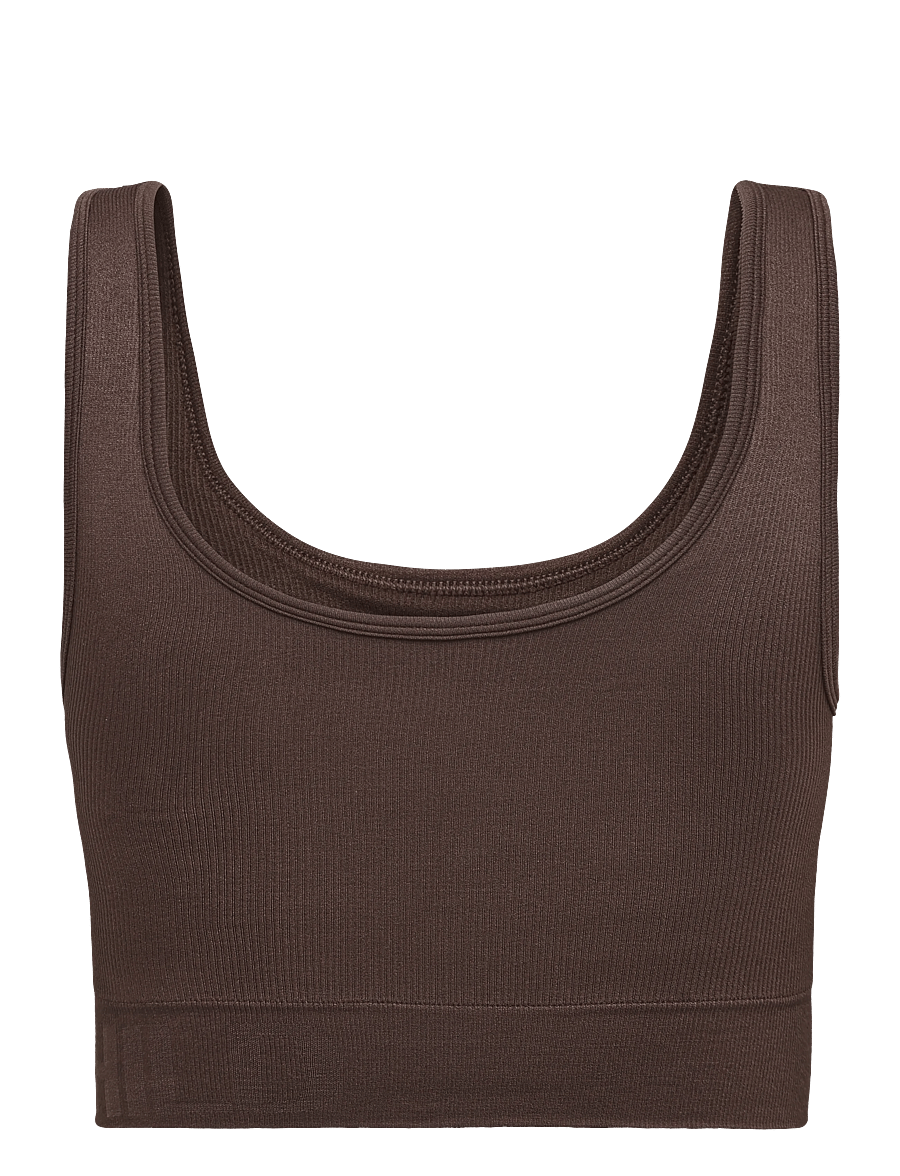 Moonchild Yoga Wear - Soft Rib Seamless Crop Top - tanktops - coco powder - 1