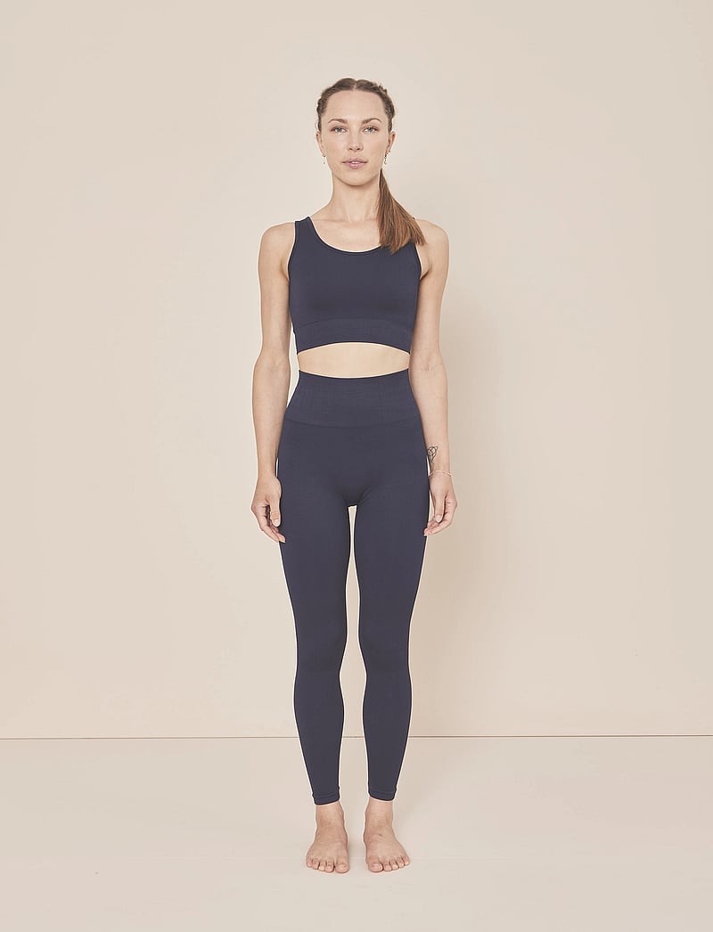 Moonchild Yoga Wear - Soft Rib Seamless Crop Top - crop-tops - navy blue - 3