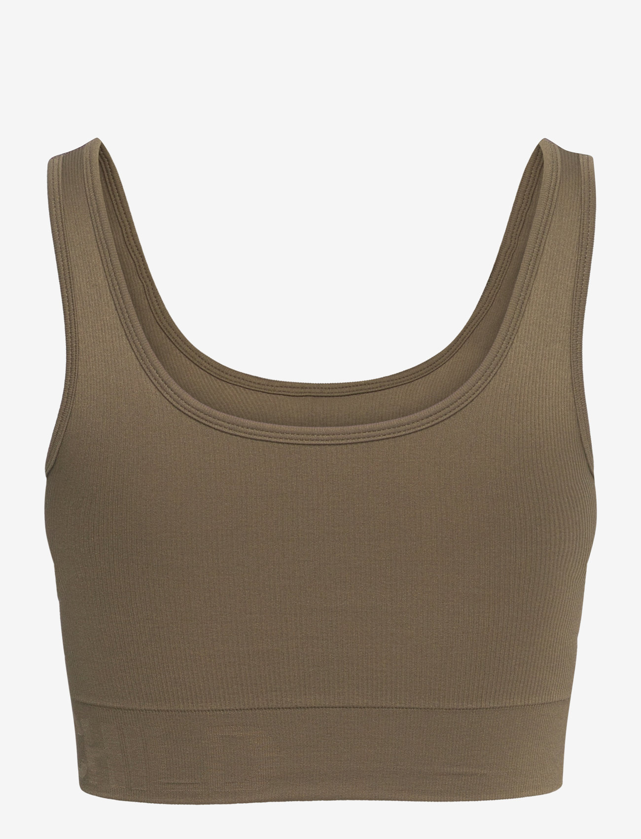 Moonchild Yoga Wear - Soft Rib Seamless Crop Top - crop tops - olive - 2