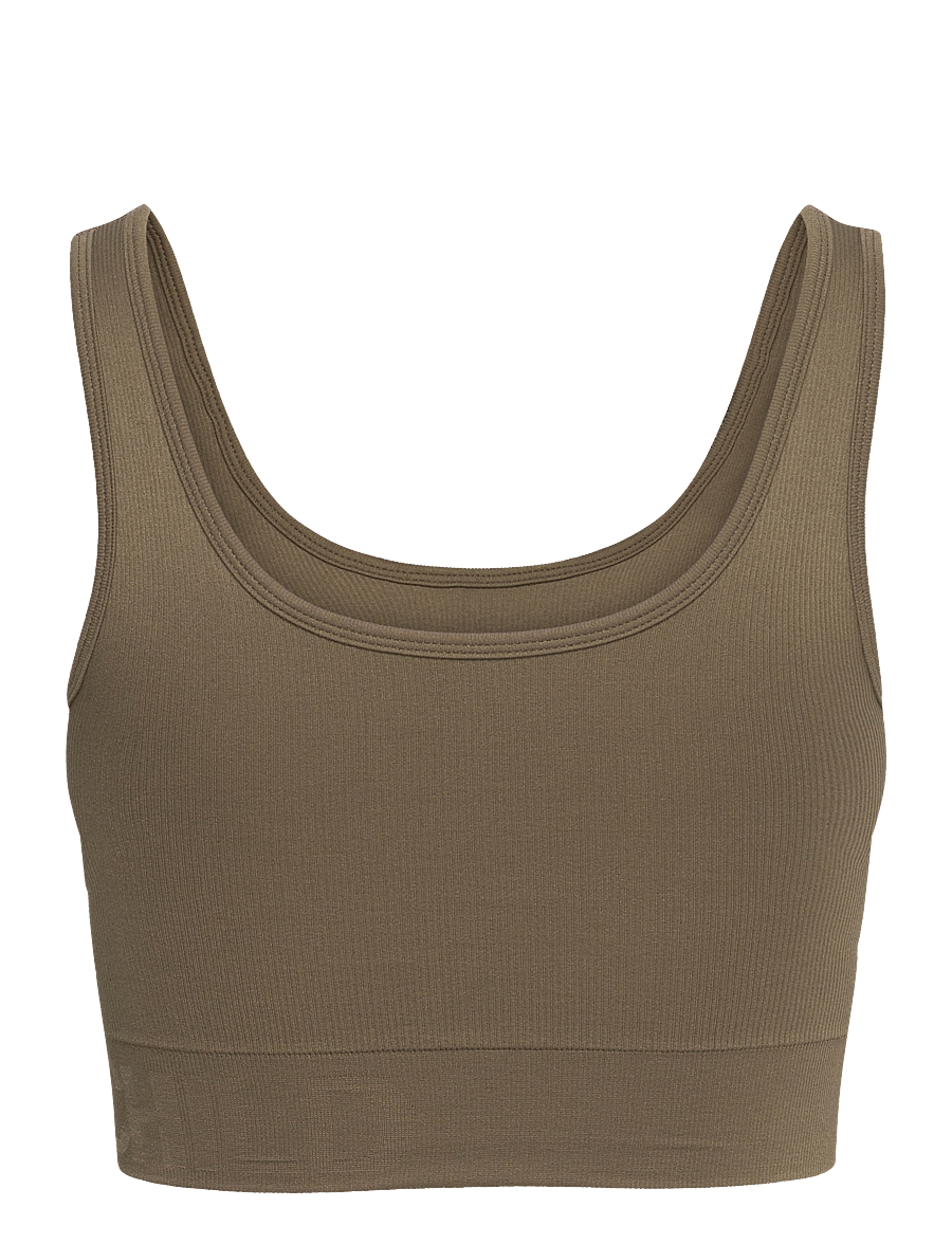 Moonchild Yoga Wear - Soft Rib Seamless Crop Top - crop tops - olive - 2