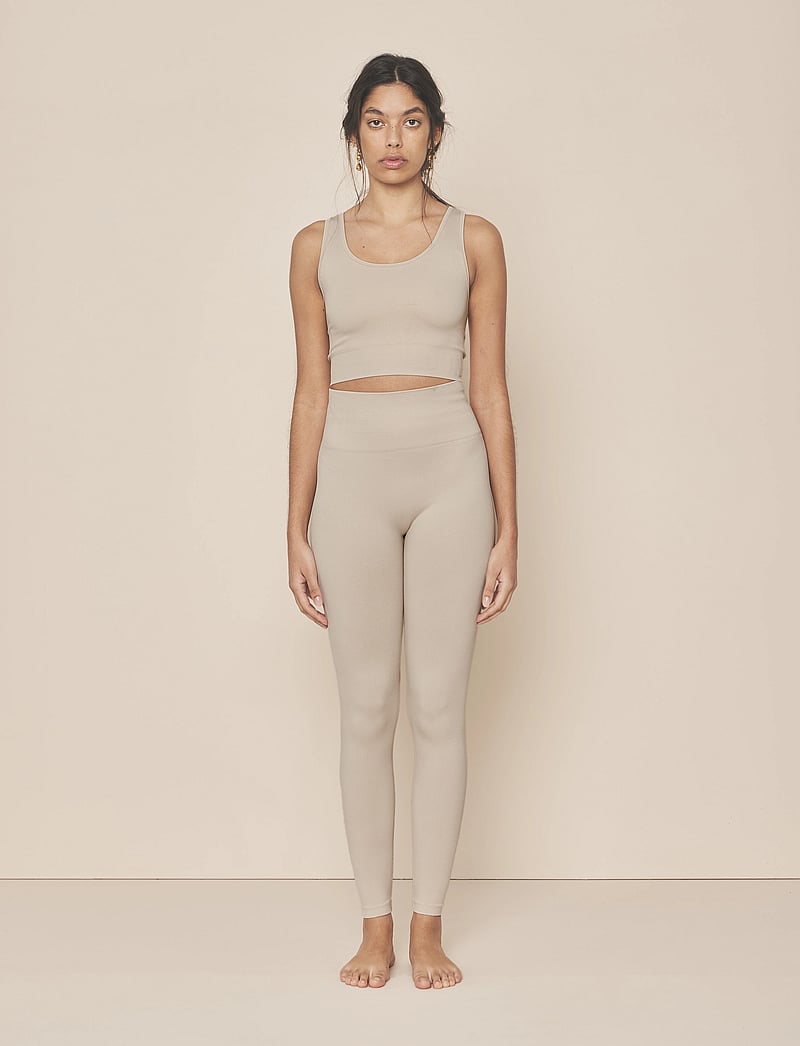 Moonchild Yoga Wear - Soft Rib Seamless Crop Top - crop tops - rain - 0