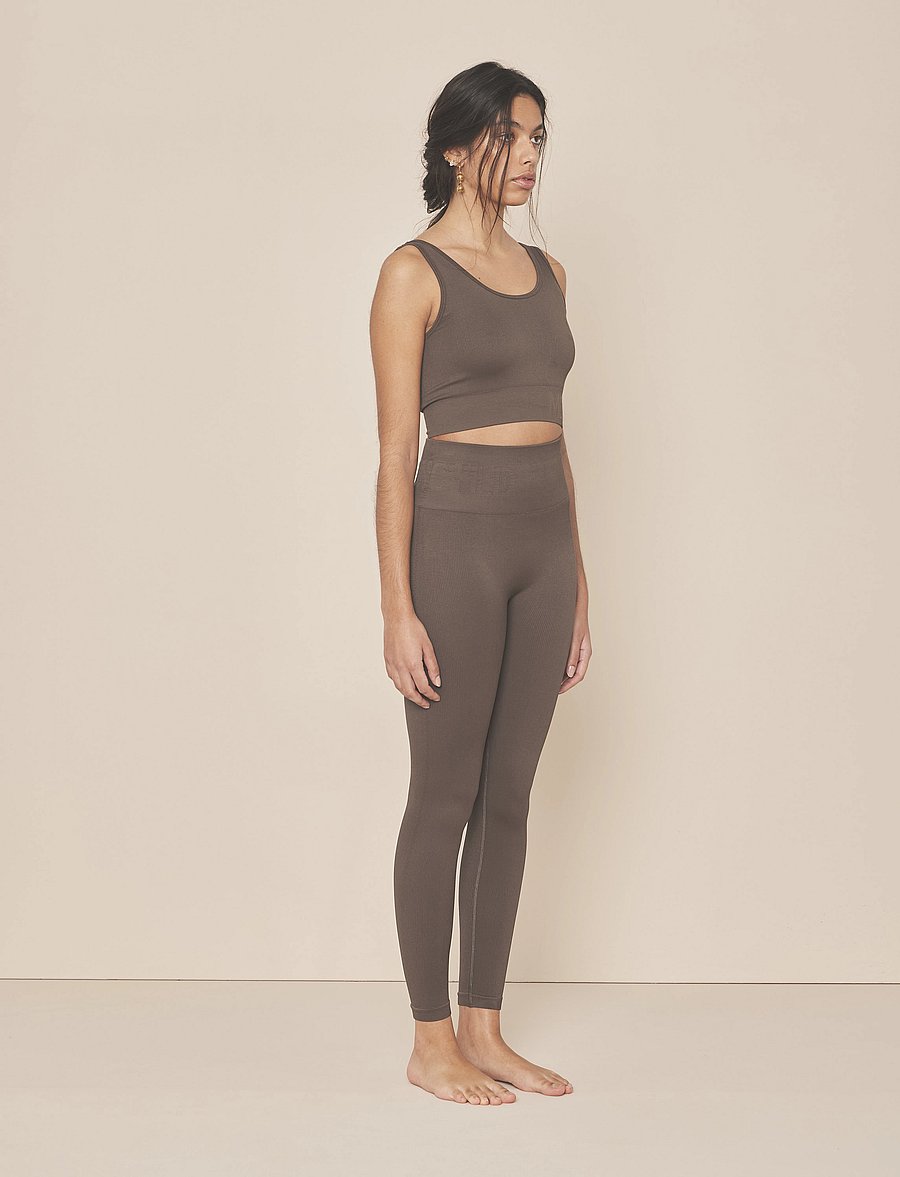 Moonchild Yoga Wear - Soft Rib Seamless Crop Top - crop tops - storm - 3