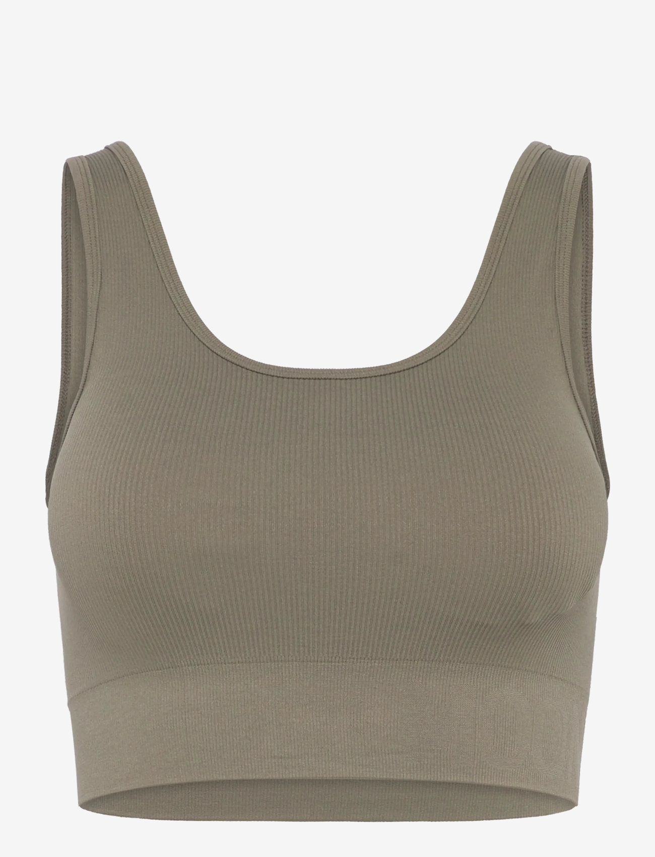 Moonchild Yoga Wear - Soft Rib Seamless Crop Top - crop tops - vintage khaki - 0