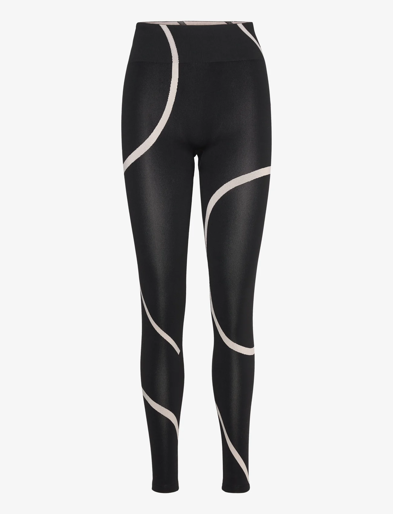 Moonchild Yoga Wear - Loud Logo Legging - besiūlės tamprės - black / sustained grey - 0