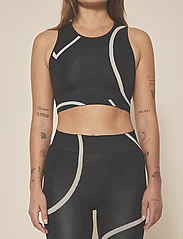 Moonchild Yoga Wear - Loud Logo Legging - bezvīļu legingi - black / sustained grey - 2