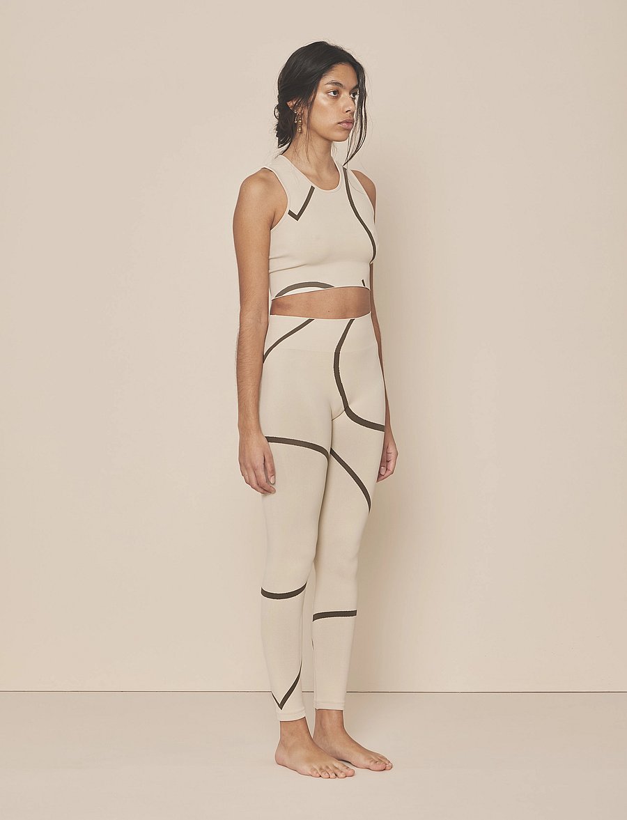 Moonchild Yoga Wear - Loud Logo Legging - collants d'entraînement - rain/storm - 3