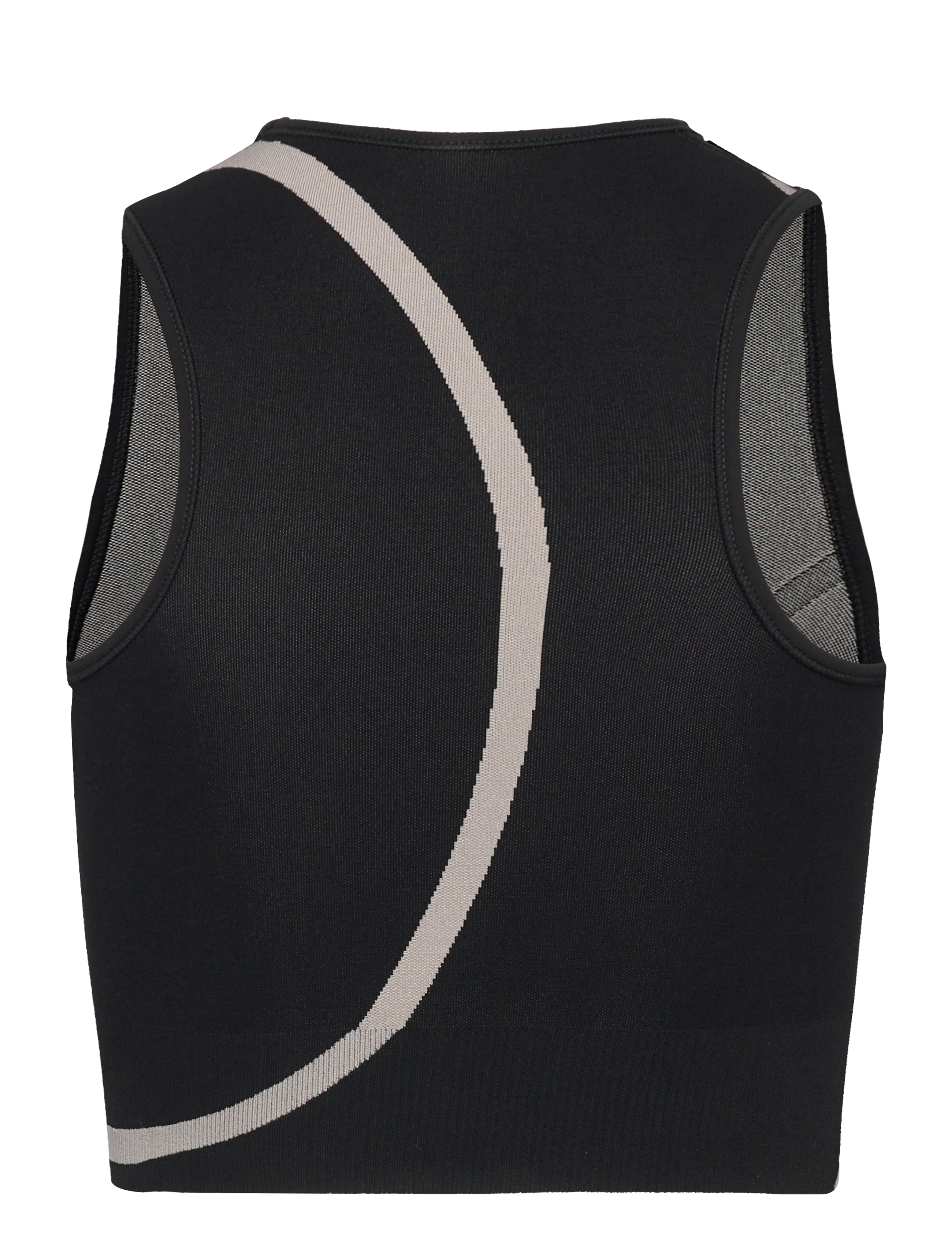 Moonchild Yoga Wear - Loud Logo Crop Top - crop tops - black / sustained grey - 2