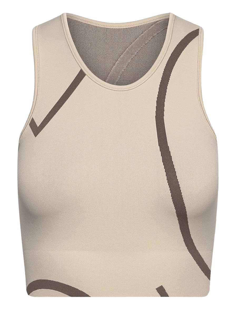 Moonchild Yoga Wear - Loud Logo Crop Top - nabapluusid - rain/storm - 1