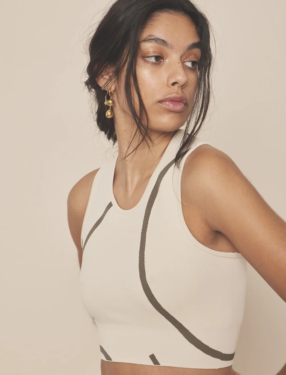 Moonchild Yoga Wear - Loud Logo Crop Top - crop tops - rain/storm - 0