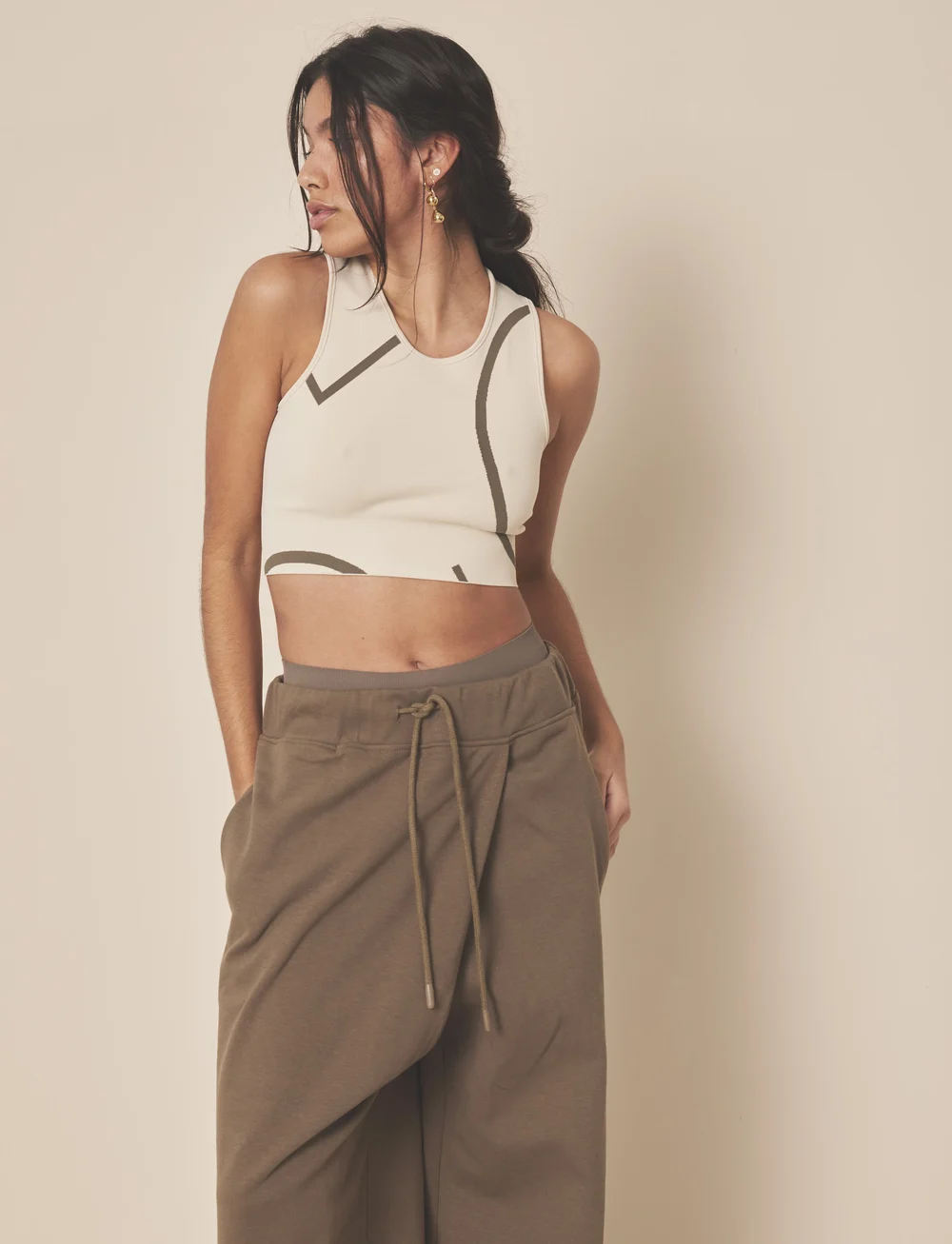 Moonchild Yoga Wear - Loud Logo Crop Top - crop tops - rain/storm - 3