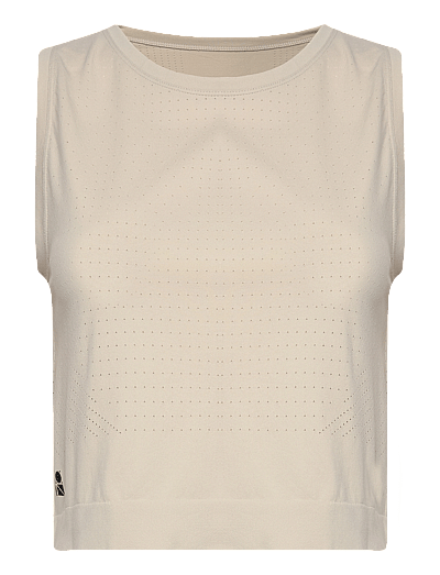 Moonchild Yoga Wear Box Tank Top - Toppar & T-shirts - PUMICE / beige