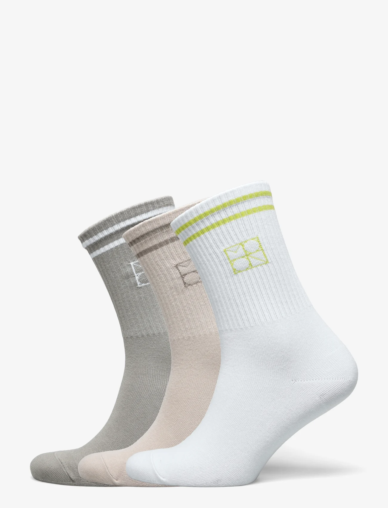 Moonchild Yoga Wear - Moonchild 3-pack Socks - laagste prijzen - white/grey/pumice - 0