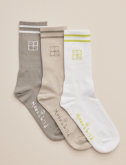 Moonchild Yoga Wear - Moonchild 3-pack Socks - regular socks - white/grey/pumice - 2