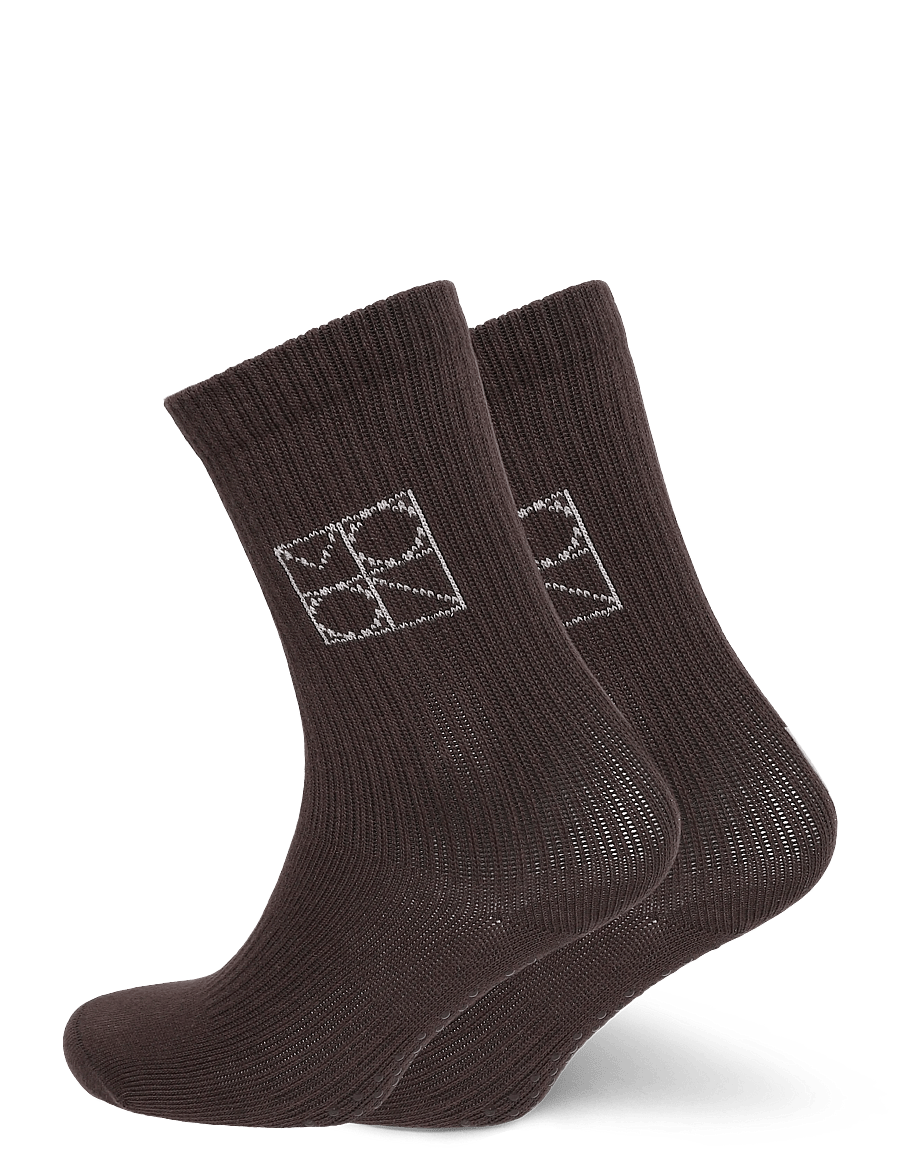 Moonchild Yoga Wear - Moonchild Pilates Socks - joogasokid - coco powder - 1