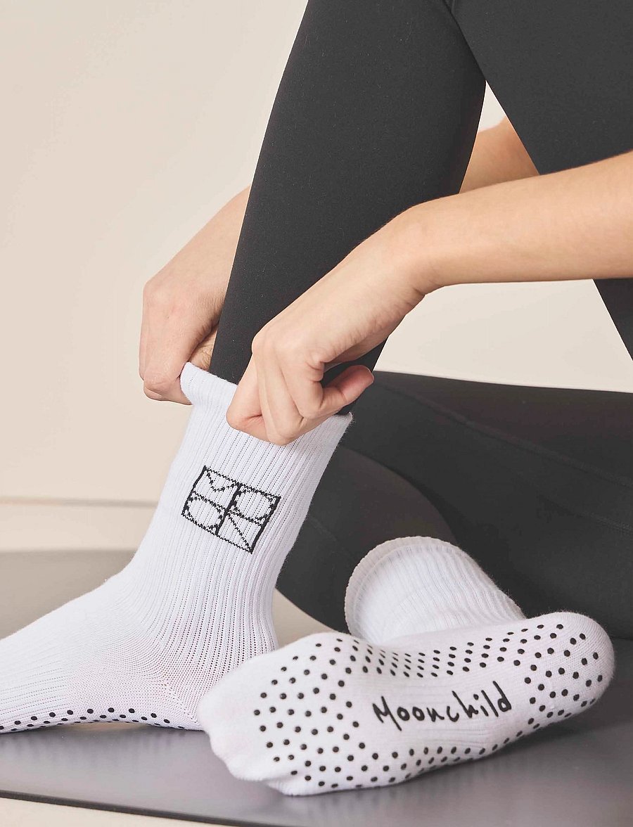 Moonchild Yoga Wear - Moonchild Pilates Socks - sous-vêtements et chaussettes - white - 0