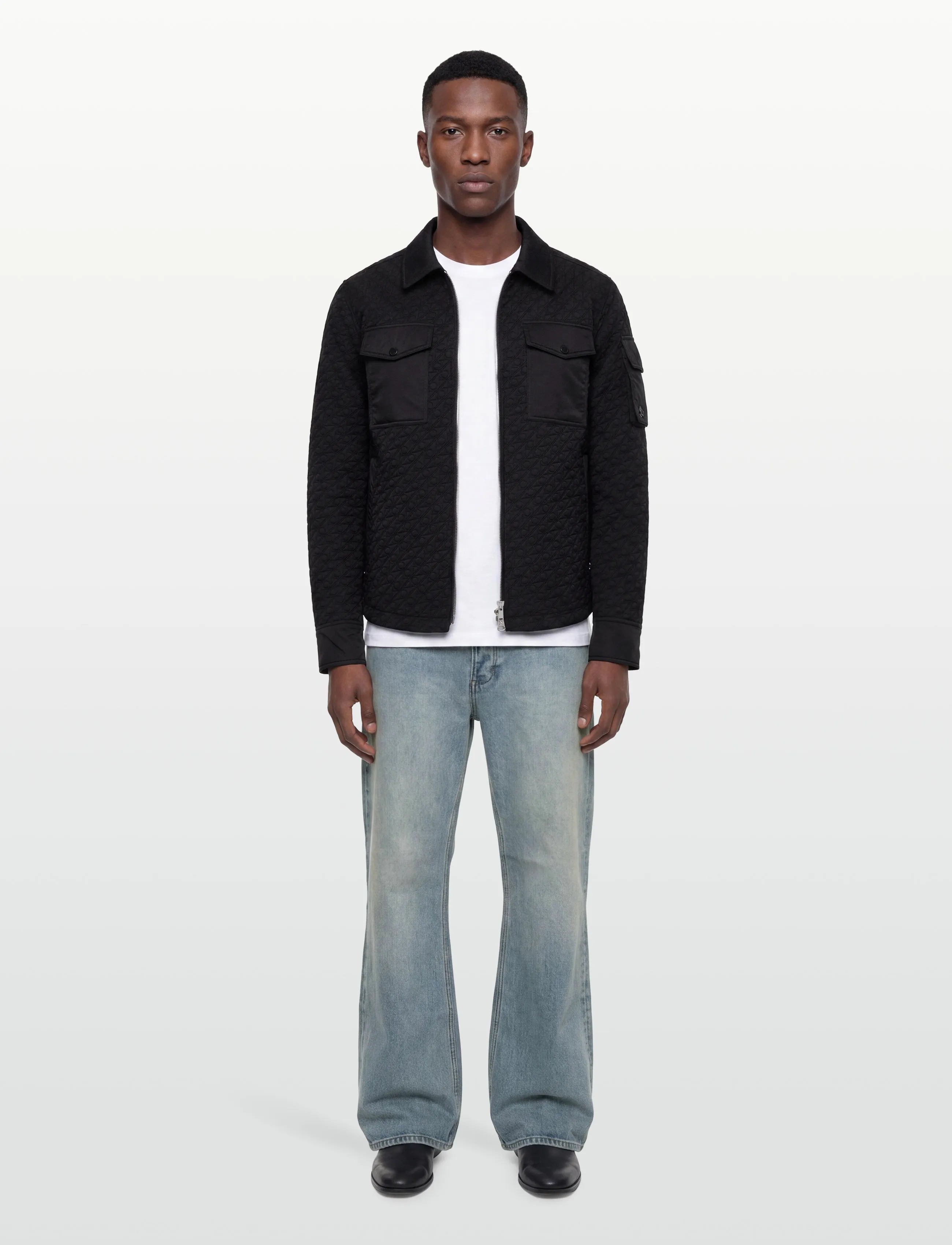 Moose Knuckles Mono Shirt Jacket, S, Black, Jakker > Lette Jakker, Herre