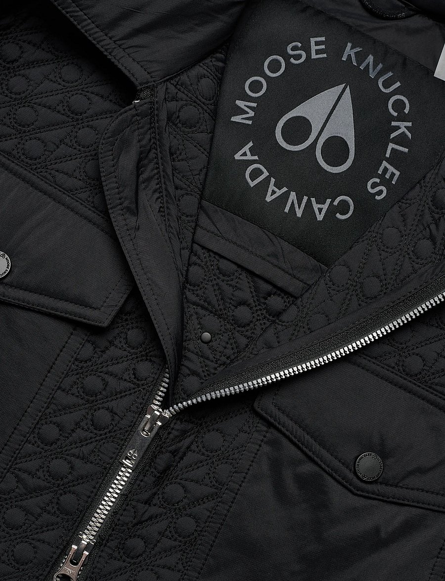 Moose Knuckles - MONO SHIRT JACKET - plonos striukės - black - 5
