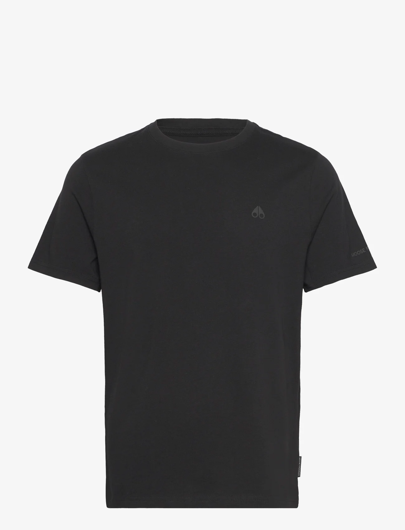 Moose Knuckles - SATELLITE TEE - kortärmade t-shirts - black - 0