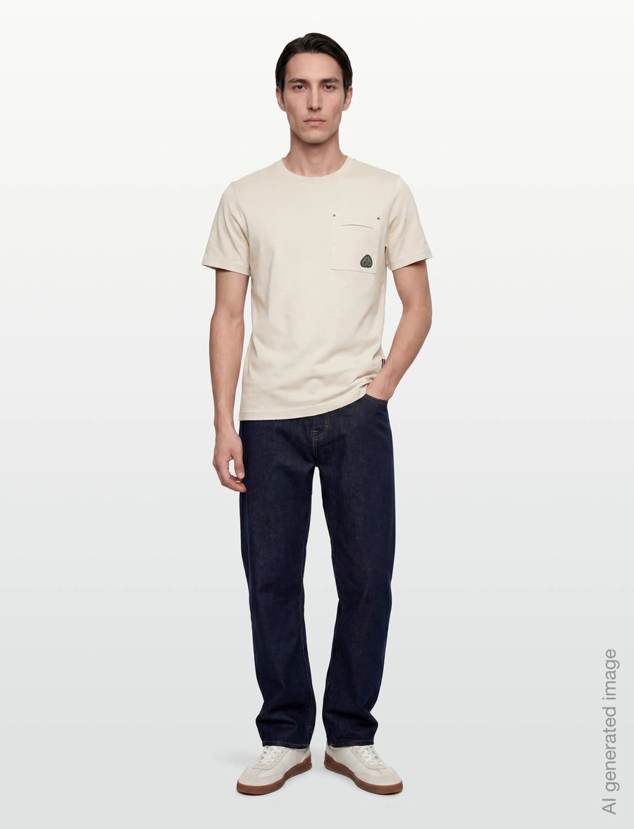 Moose Knuckles - DALON TEE - short-sleeved t-shirts - alabaster - 0