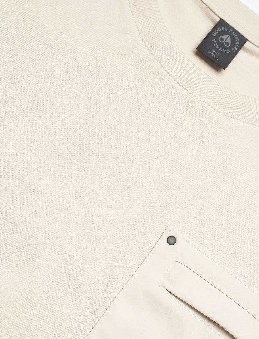 Moose Knuckles - DALON TEE - short-sleeved t-shirts - alabaster - 5