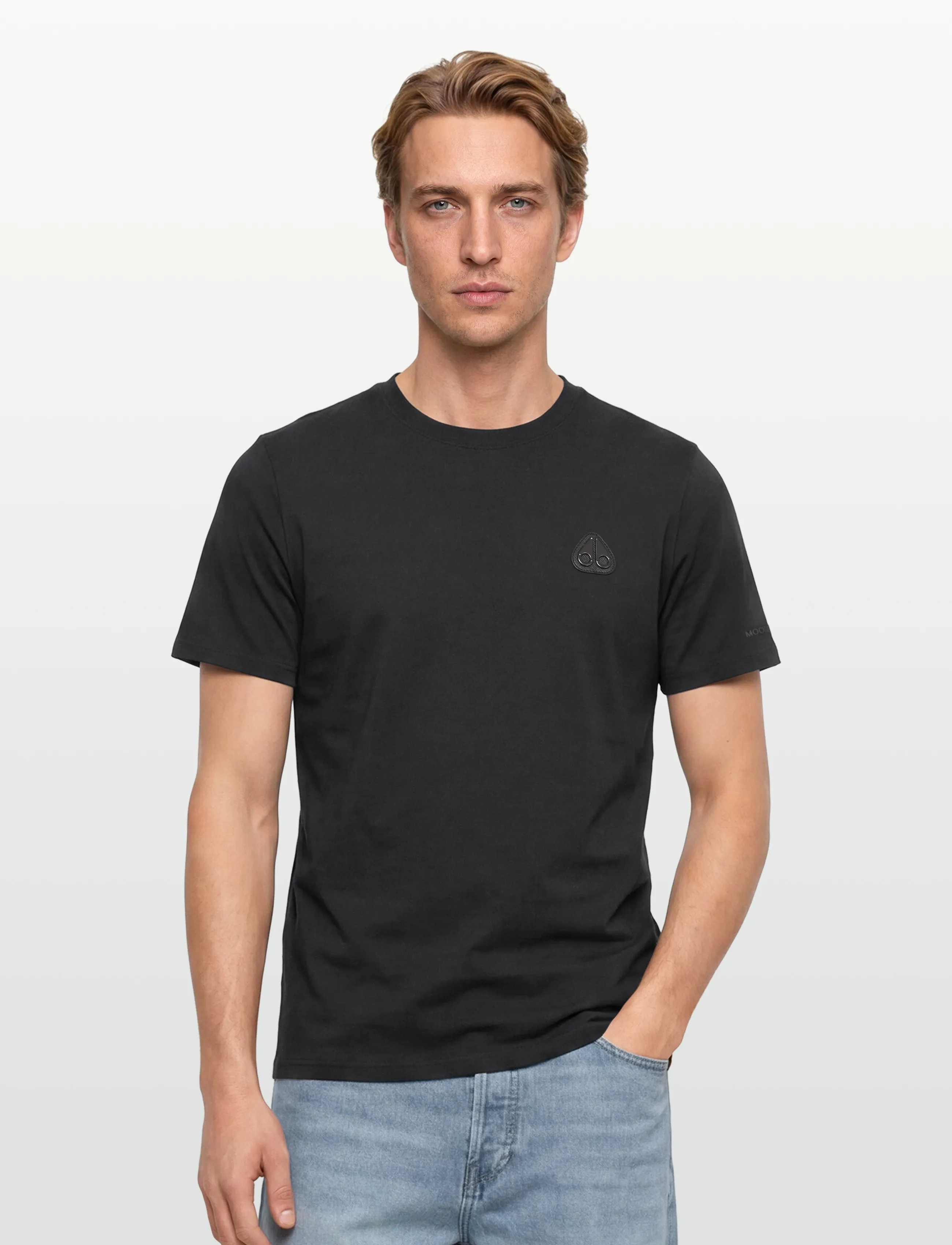 Moose Knuckles - CRESCENT TEE - kortærmede t-shirts - black - 3