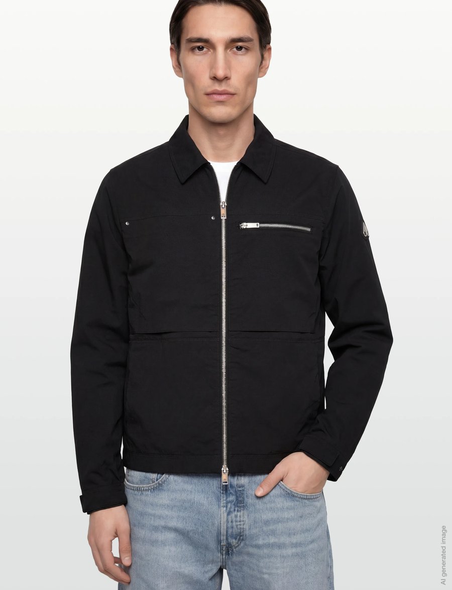 Moose Knuckles - TOPFLIGHT SHIRT JACKET - leichte jacken - black - 3