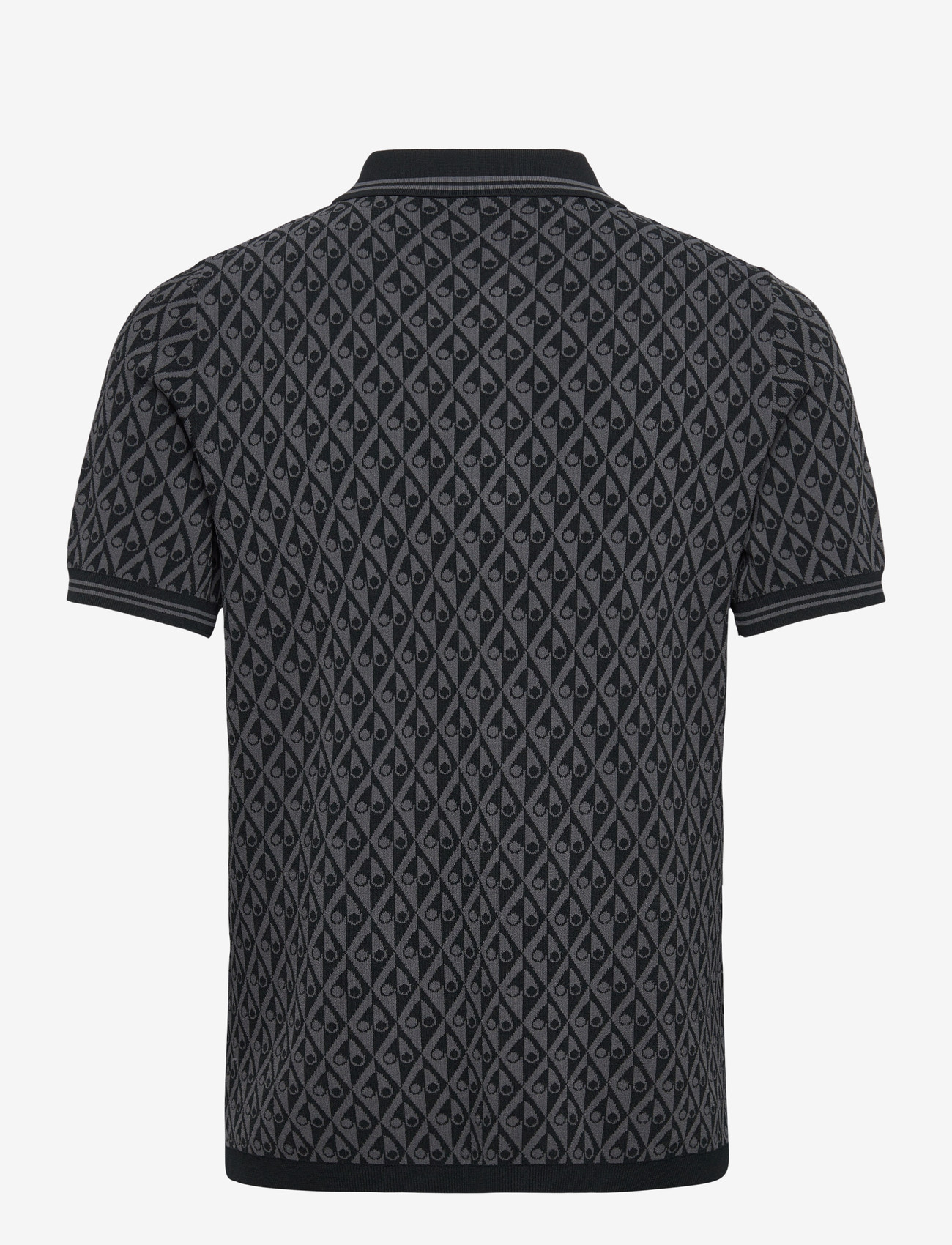 Moose Knuckles - APEX KNIT POLO MONO - kurzärmelig - black/cement monogram - 2