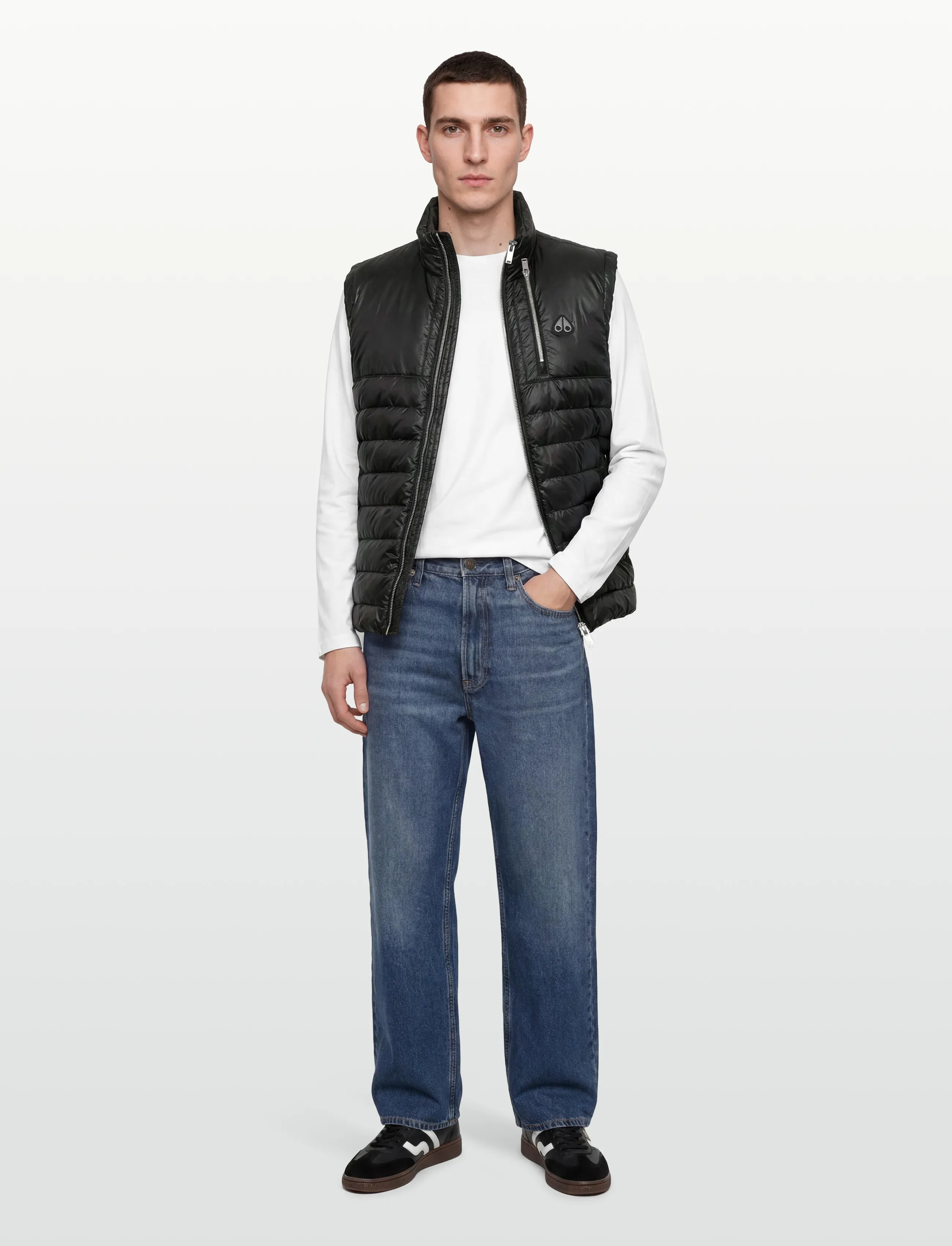 Moose Knuckles Cloud Walker Vest, M, Oberbekleidung, Schwarz - Westen, Männerswear