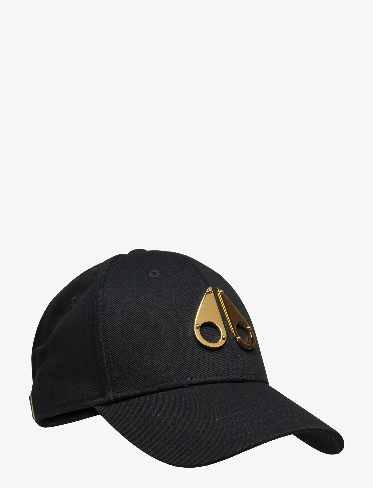 Moose Knuckles - GOLD LOGO ICON CAP - mütsid ja nokkmütsid - black w/gold logo - 0