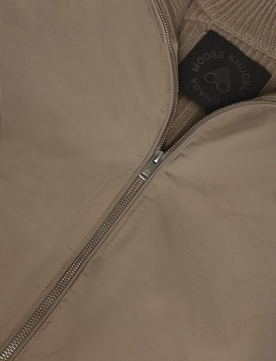 Moose Knuckles - MAGNUS KNIT HYBRID - hybrid jackets - ashen - 2
