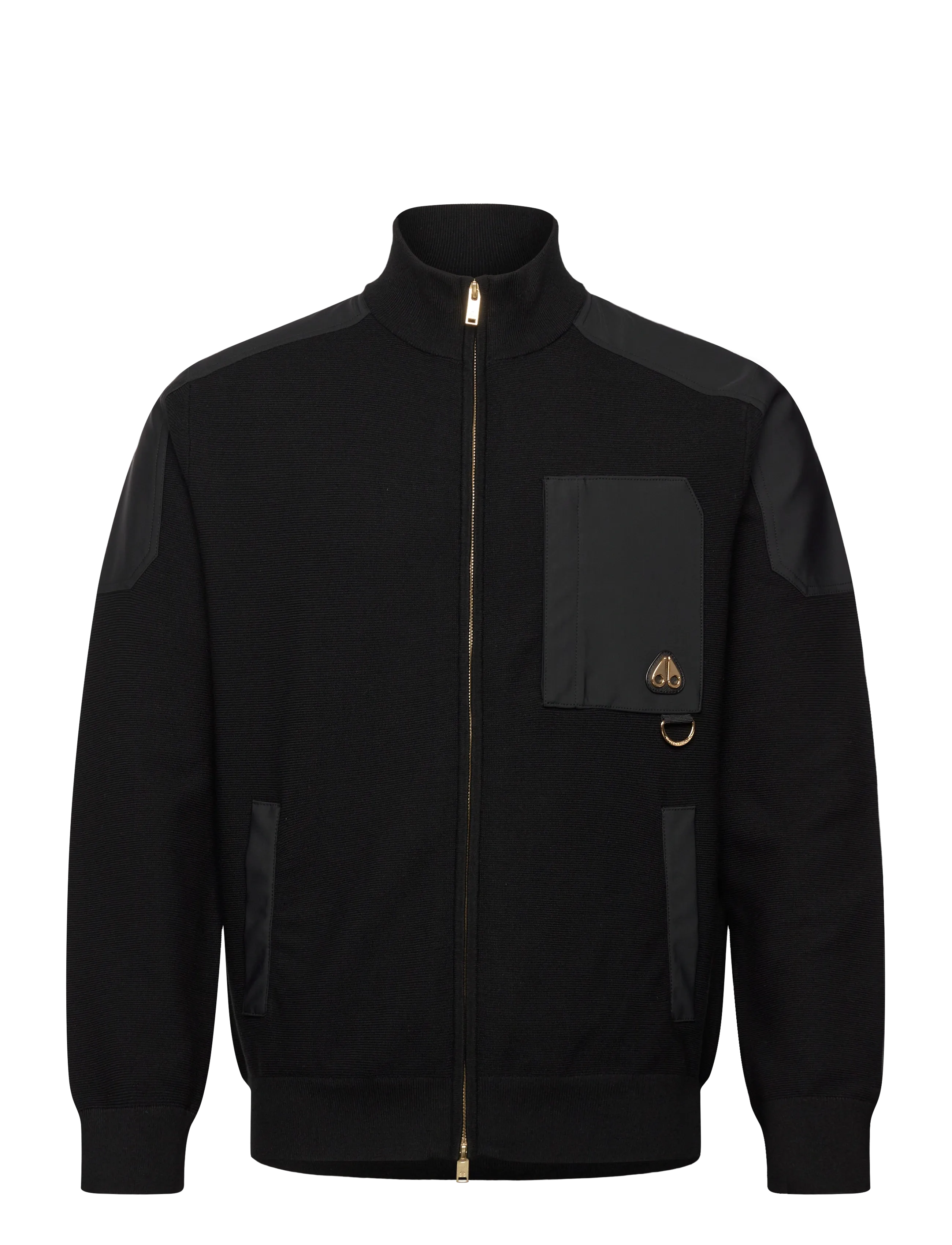 ELOWAN FZIP SWEATER GOLD - BLACK