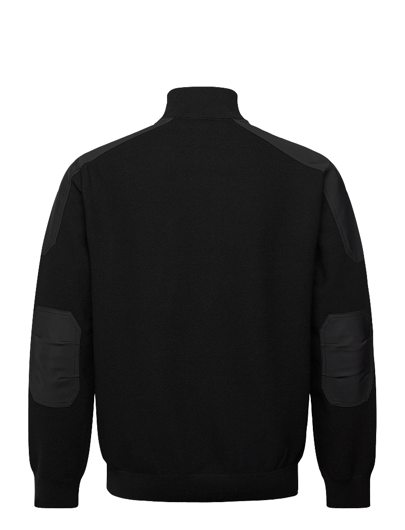 Moose Knuckles - ELOWAN FZIP SWEATER GOLD - pullover mit durchgehendem reißverschluss - black - 1