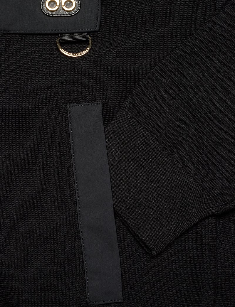 Moose Knuckles - ELOWAN FZIP SWEATER GOLD - pullover mit durchgehendem reißverschluss - black - 3