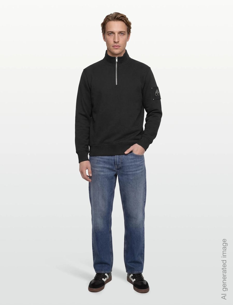 Moose Knuckles - HARTSFIELD 1/4 ZIP - sweats - black - 0