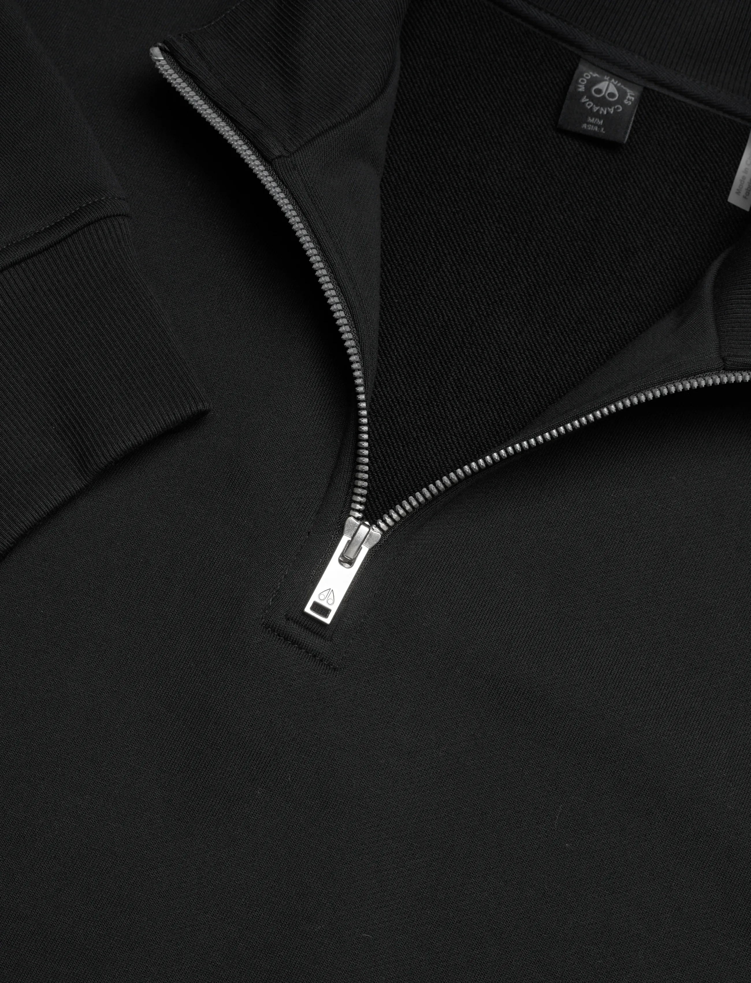 Moose Knuckles - HARTSFIELD 1/4 ZIP - medvilniniai megztiniai - black - 5