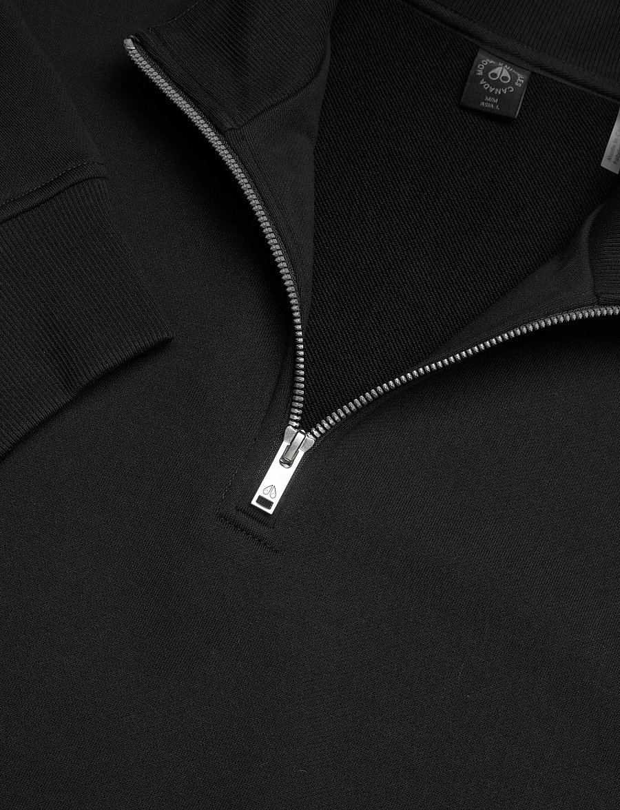 Moose Knuckles - HARTSFIELD 1/4 ZIP - sweats - black - 5