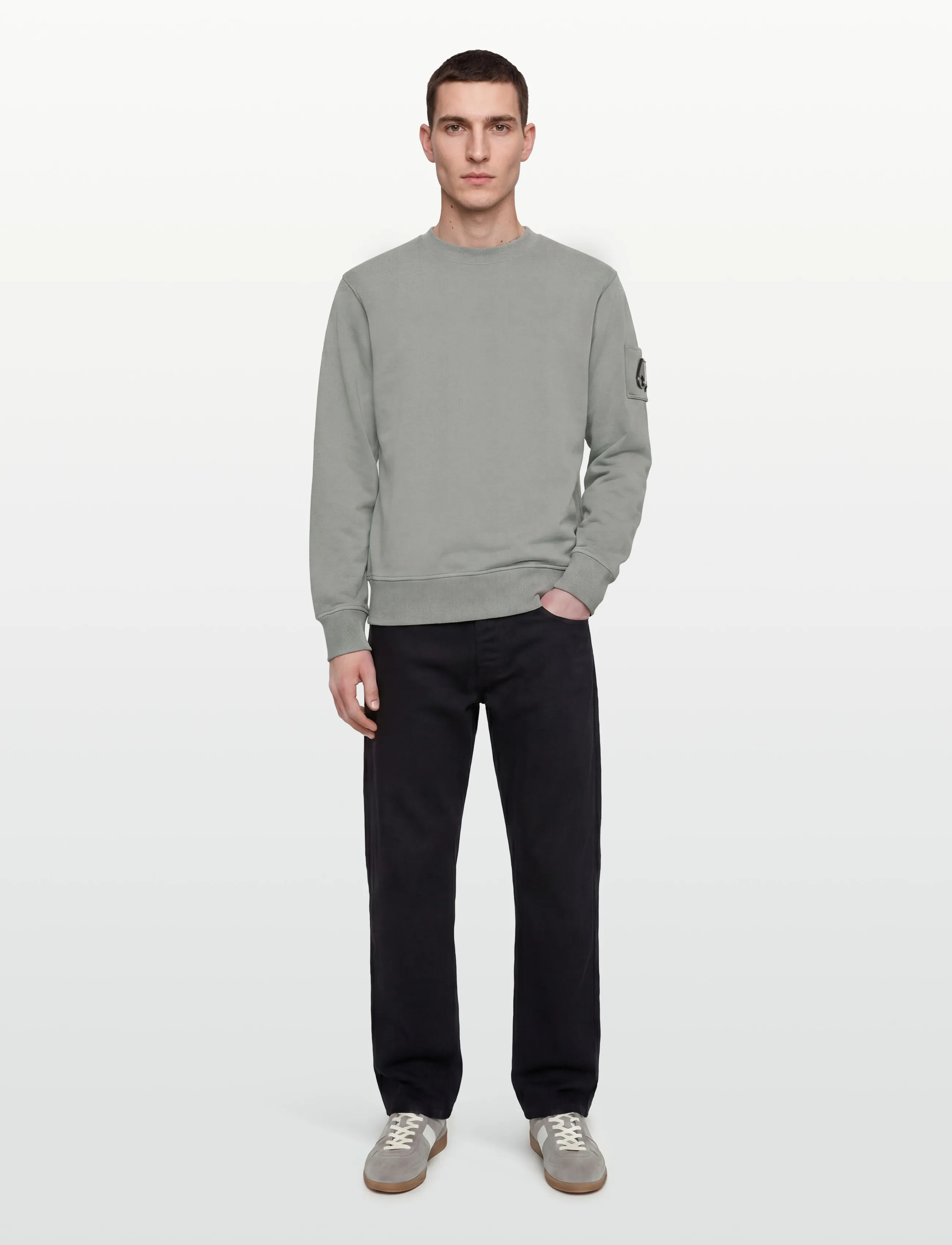 Moose Knuckles Hartsfield Crew, L, Green, Sweatshirts & Hættetrøjer > Sweatshirts, Herre