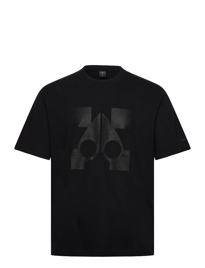 Moose Knuckles - FINCHLEY TEE - kortärmade t-shirts - black - 0