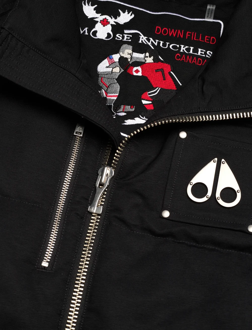 Moose Knuckles - WESTMOUNT 2TONE VEST - liemenės - blk w/blk - 2