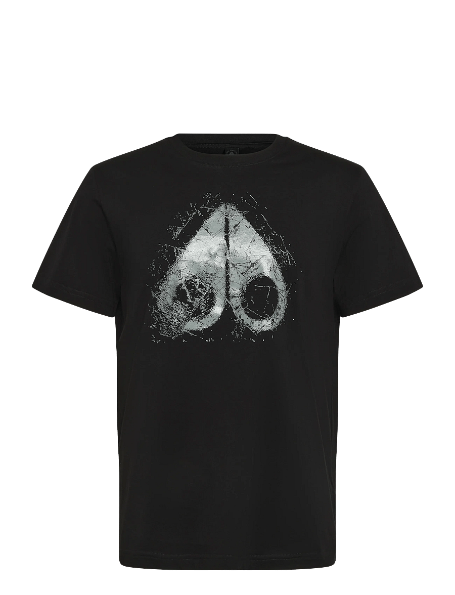 Moose Knuckles - ICEBREAK LOGO T-SHIRT - short-sleeved t-shirts - black - 0