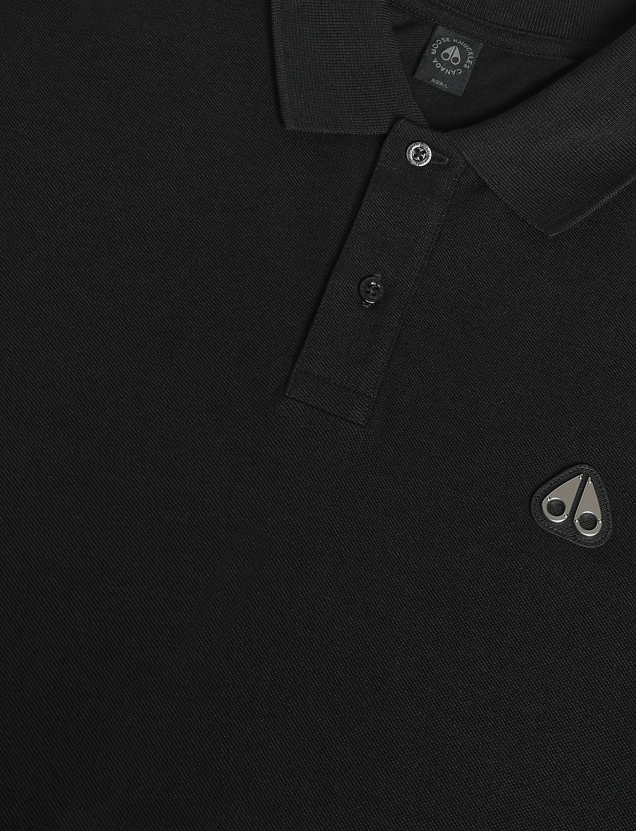 Moose Knuckles - EVERETT POLO - short-sleeved polos - black - 2