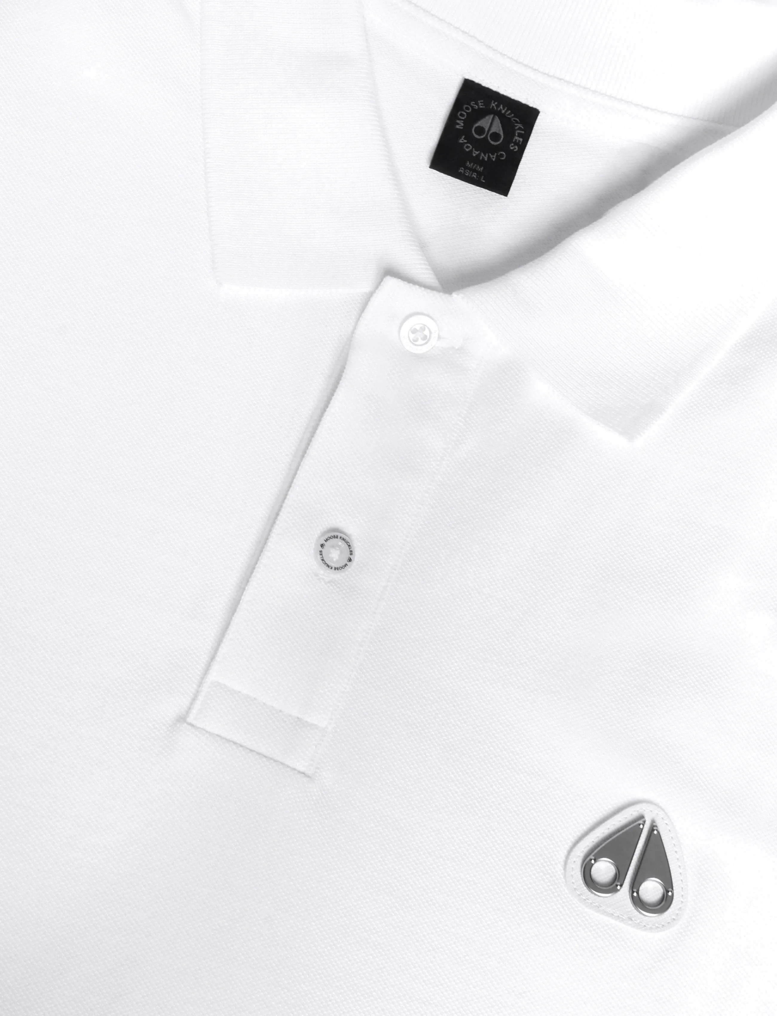 Moose Knuckles - EVERETT POLO - short-sleeved polos - white - 2