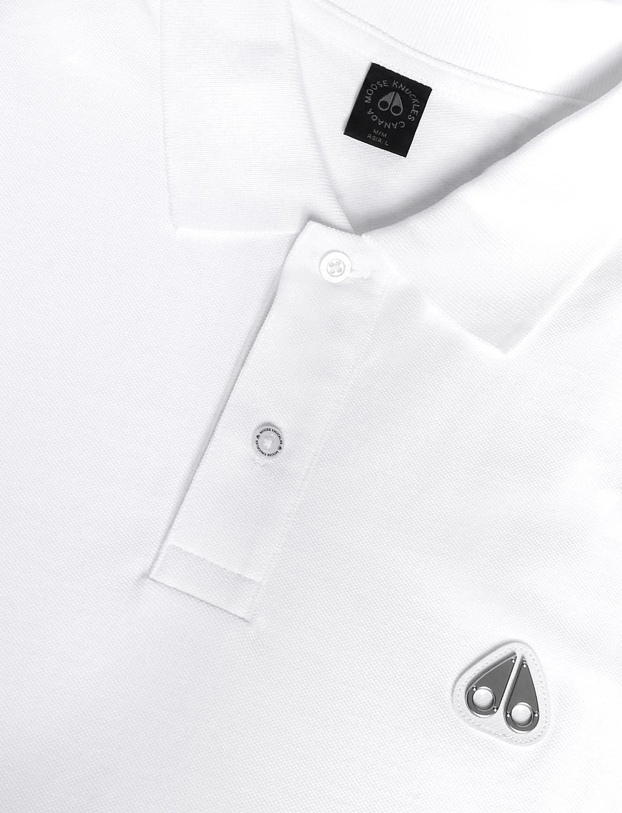 Moose Knuckles - EVERETT POLO - short-sleeved polos - white - 2