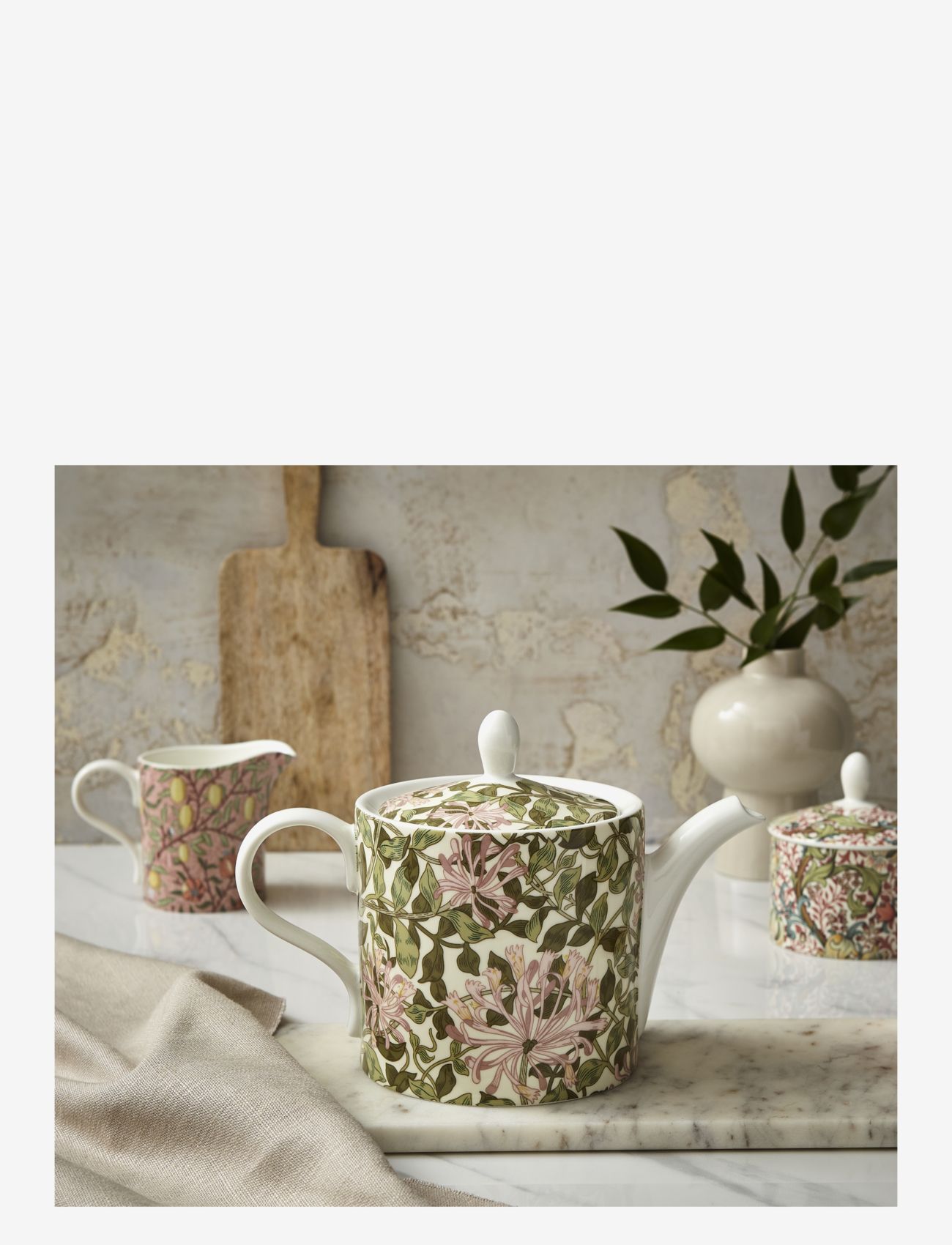 Morris & Co - Covered Sugar Bowl - Golden Lily 0.2L - sukkerskåler - multi - 3
