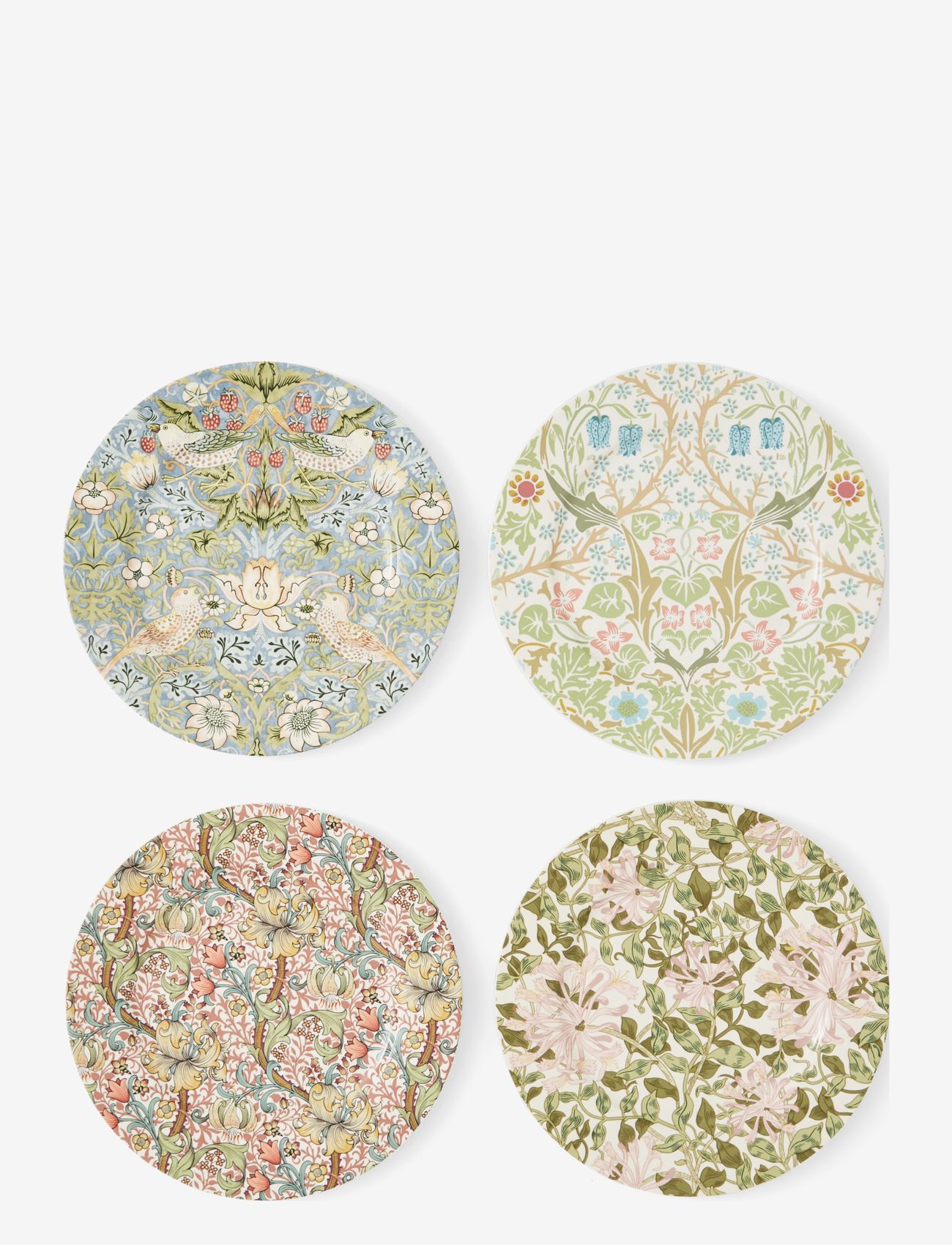 Morris & Co William Plate Set Of 4 20Cm, Ø 20 cm, Plates, Mehrfarbig/gemustert - Small Homeware