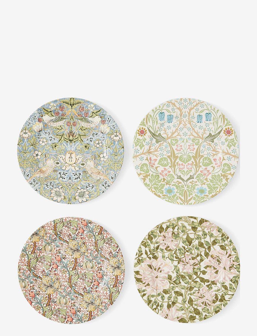 Morris & Co - William & Morris Plate set of 4-pack 20cm - frühstücksteller - multi - 0