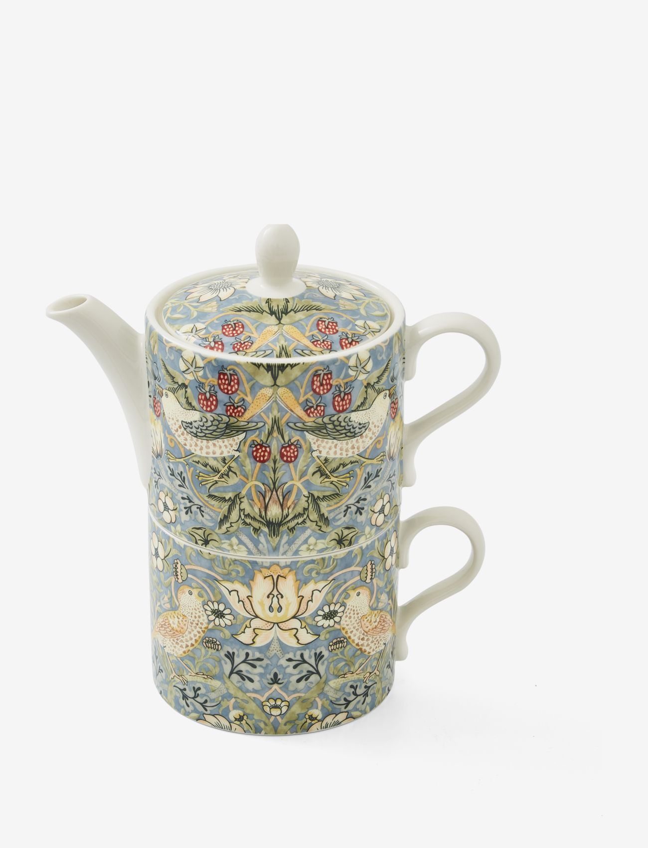 Morris & Co Tea For One - Strawberry Thief 0.28L, 28 CL, Multi/patterned, Kopper & Krus > Tekopper, Unisex