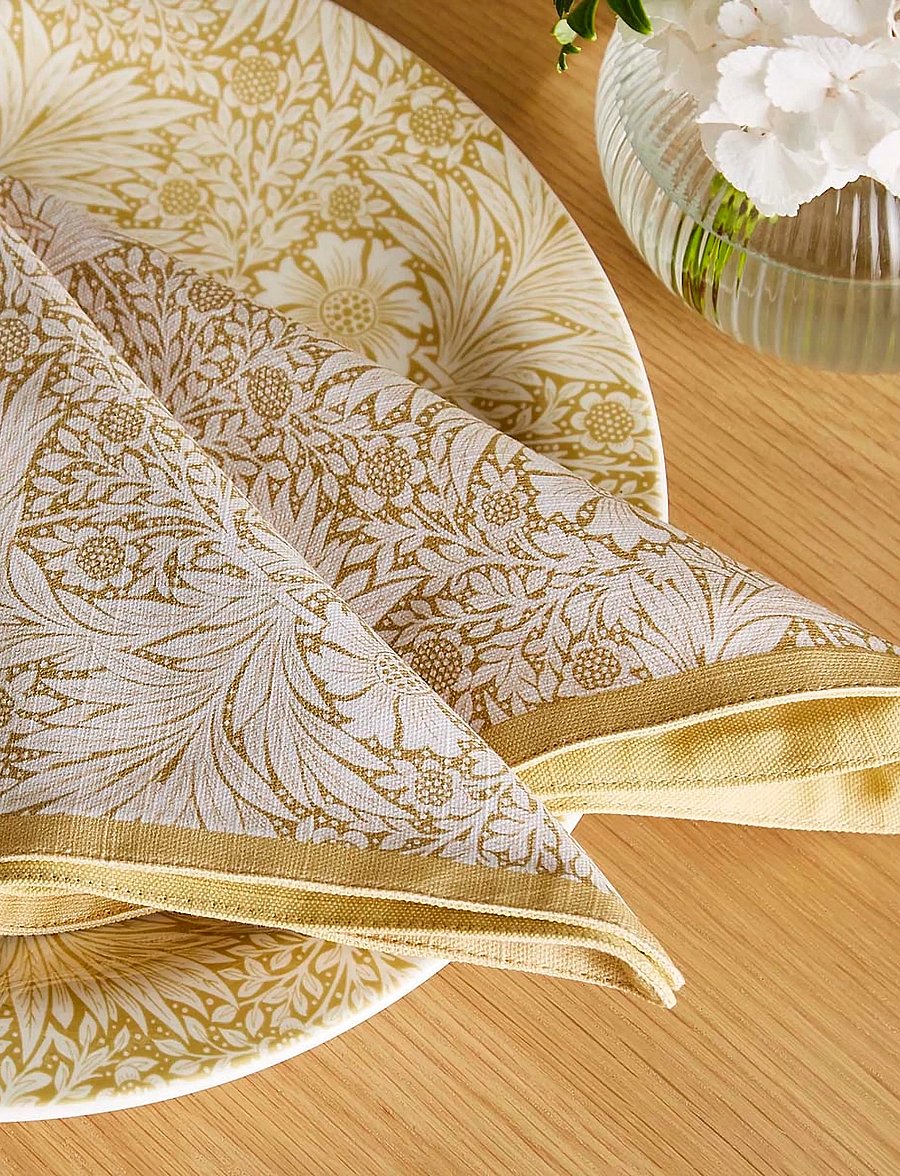 Morris & Co - Morris & Co Napkins - Marigold & Standen - Set of 2 - linased ja puuvillased salvrätikud - mixed - 0