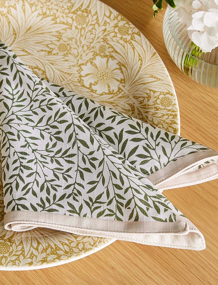 Morris & Co - Morris & Co Napkins - Marigold & Standen - Set of 2 - linased ja puuvillased salvrätikud - mixed - 4