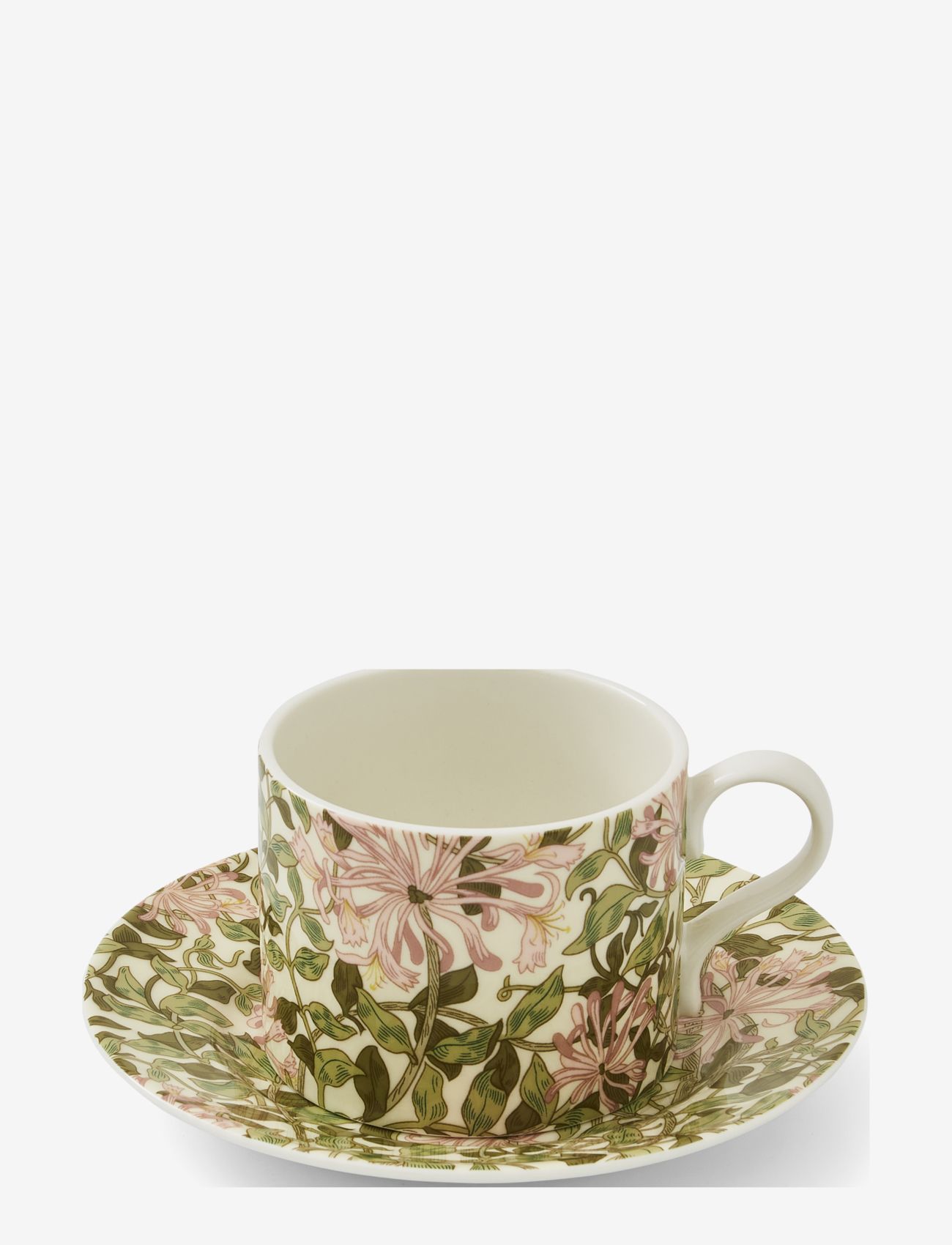 Morris & Co William & Morris Teacup & Saucer – Honeysuckle 0.28L, Tea Kop, Multi/mønstret, Str: 28 CL